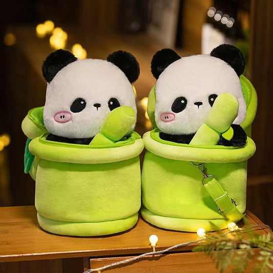 Panda with Bamboo Plush
